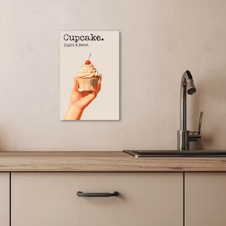 Tableau sur toile - Cupcake - Sucré - Cerise — 4