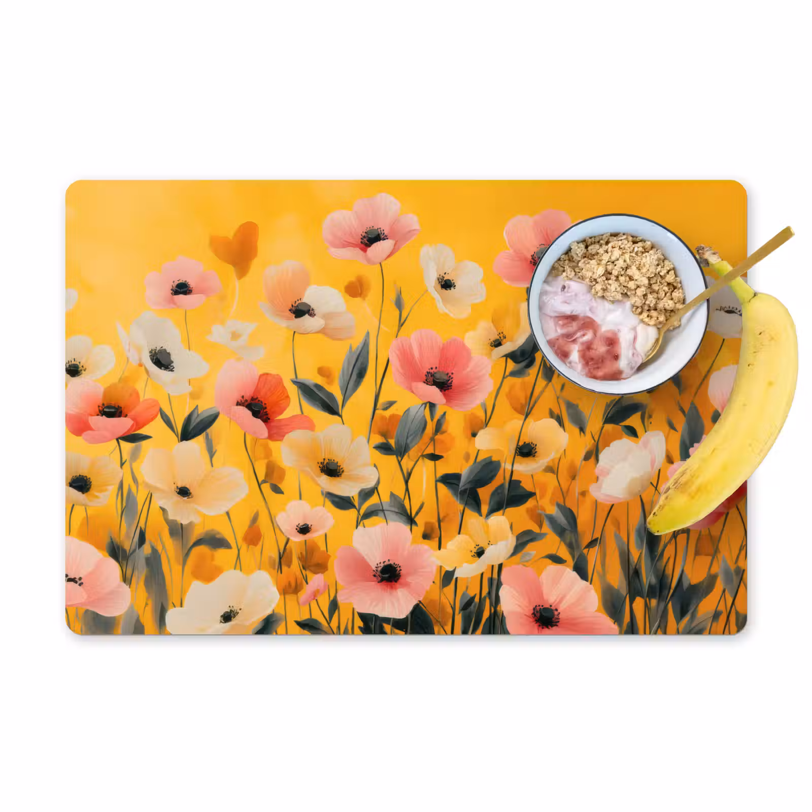 Sets de table en vinyle - Fleurs - Champ - Jaune — 1