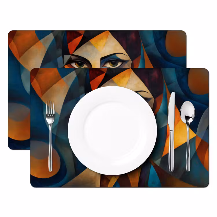 Sets de table en vinyle - Portrait - Abstrait - Formes — 2
