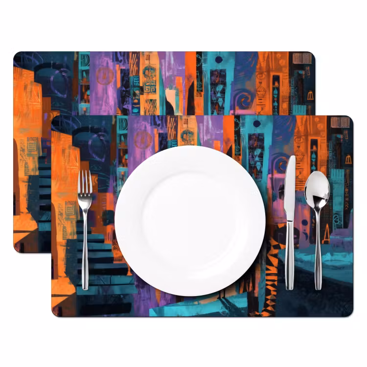 Sets de table en vinyle - Abstrait - Figures - Coloré — 2