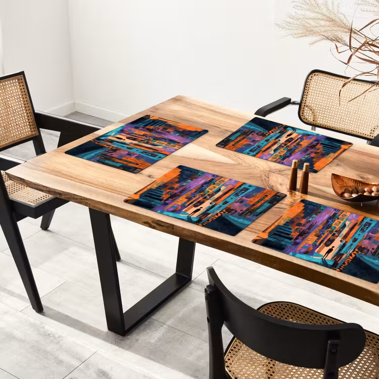 Sets de table en vinyle - Abstrait - Figures - Coloré — 4