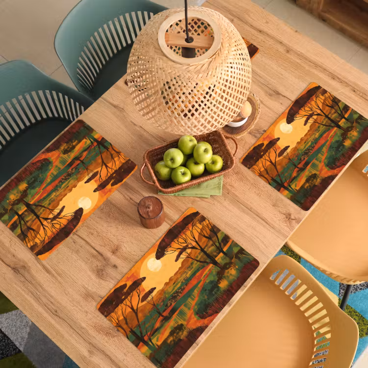 Sets de table en vinyle - Paysage - Africain - Soleil — 3