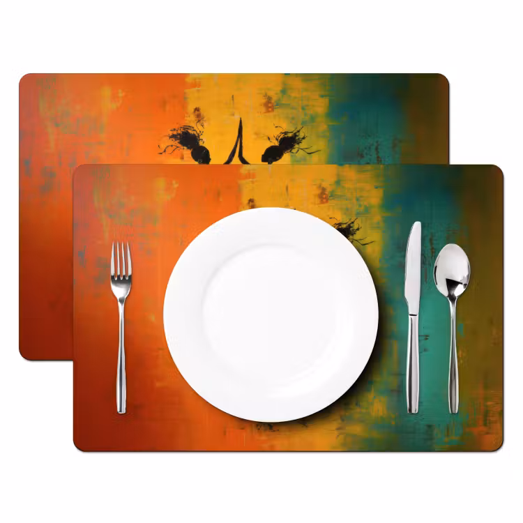 Sets de table en vinyle - Danse - Femmes - Texture de peinture — 2