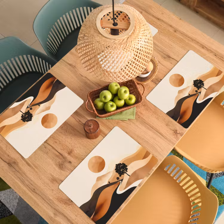 Sets de table en vinyle - Soleil - Collines - Arbre - Abstrait — 3