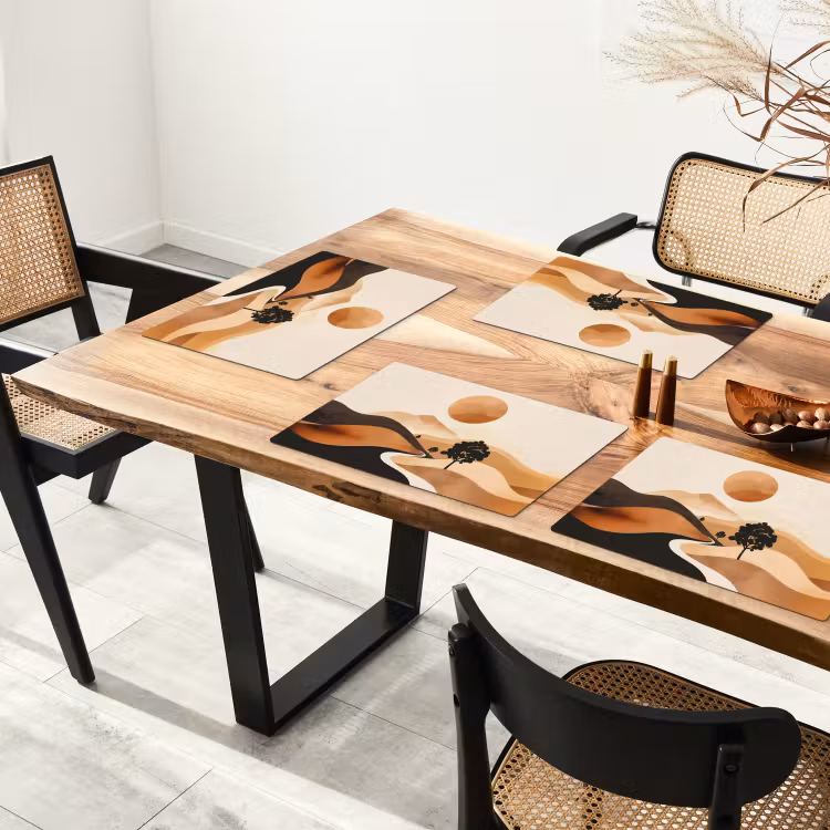 Sets de table en vinyle - Soleil - Collines - Arbre - Abstrait — 4