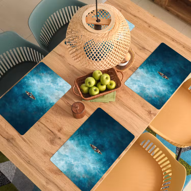 Sets de table en vinyle - Bateau - Eau - Bleu — 3