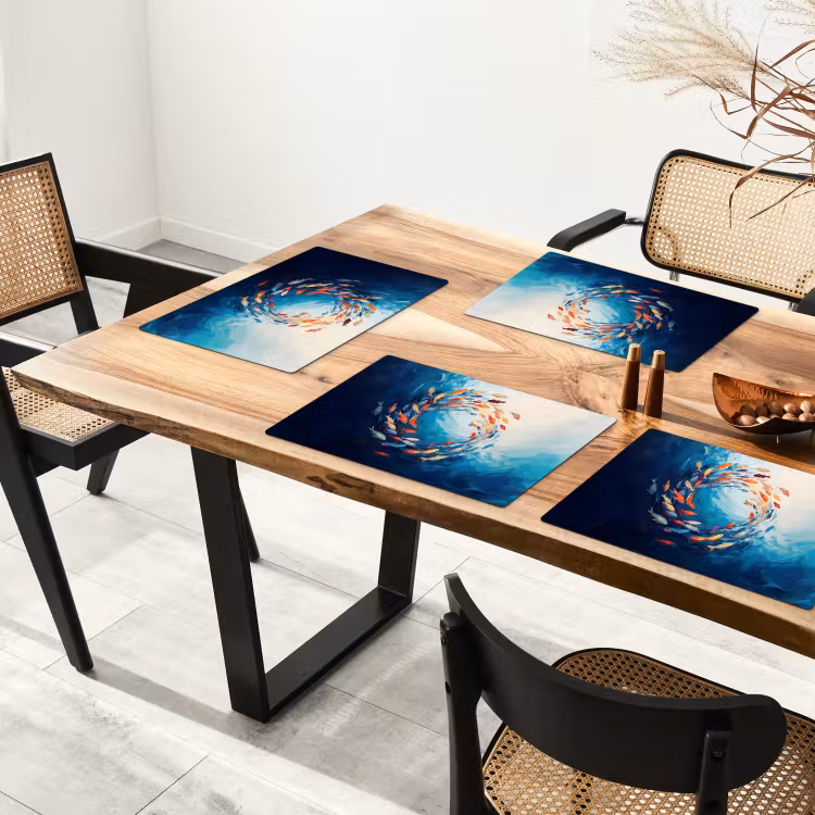 Sets de table en vinyle - Mer - Poissons - Colorés - Dynamiques — 4