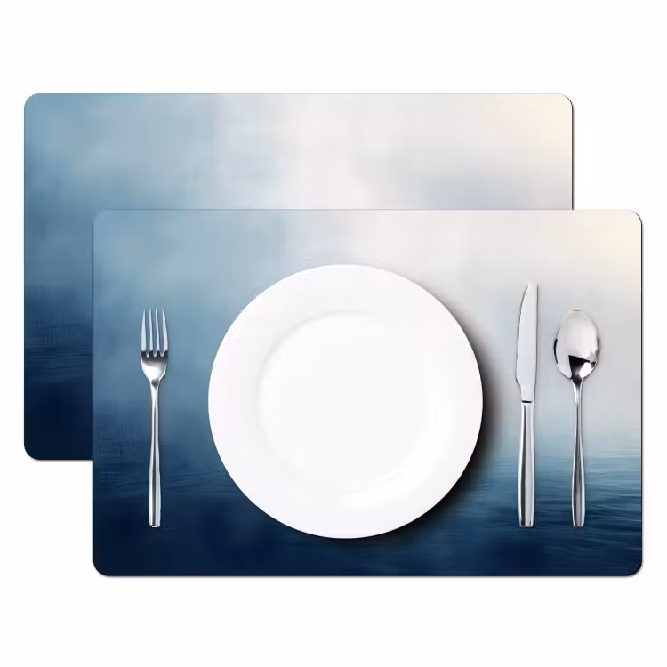 Sets de table en vinyle - Mouette - Blanche - Mer - Brumeuse — 2