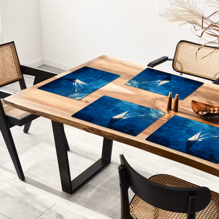 Sets de table en vinyle - Voilier - Eau - Abstrait - Ombre — 4
