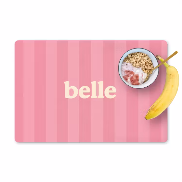 Sets de table en vinyle - Rose - Rayé - Belle — 1