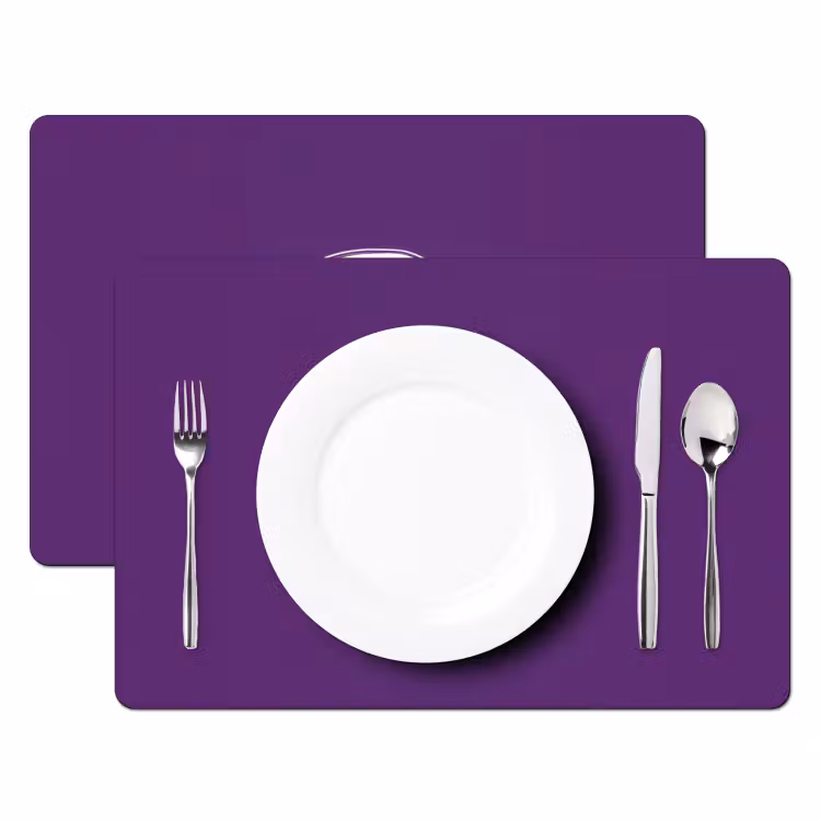 Sets de table en vinyle - Fruit de la passion - Graines - Violet - Minimaliste — 2
