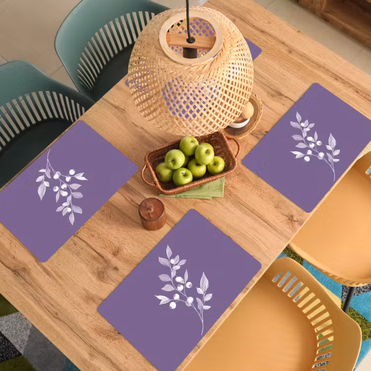Sets de table en vinyle - Branche - Gracieuse - Feuilles - Minimaliste — 3