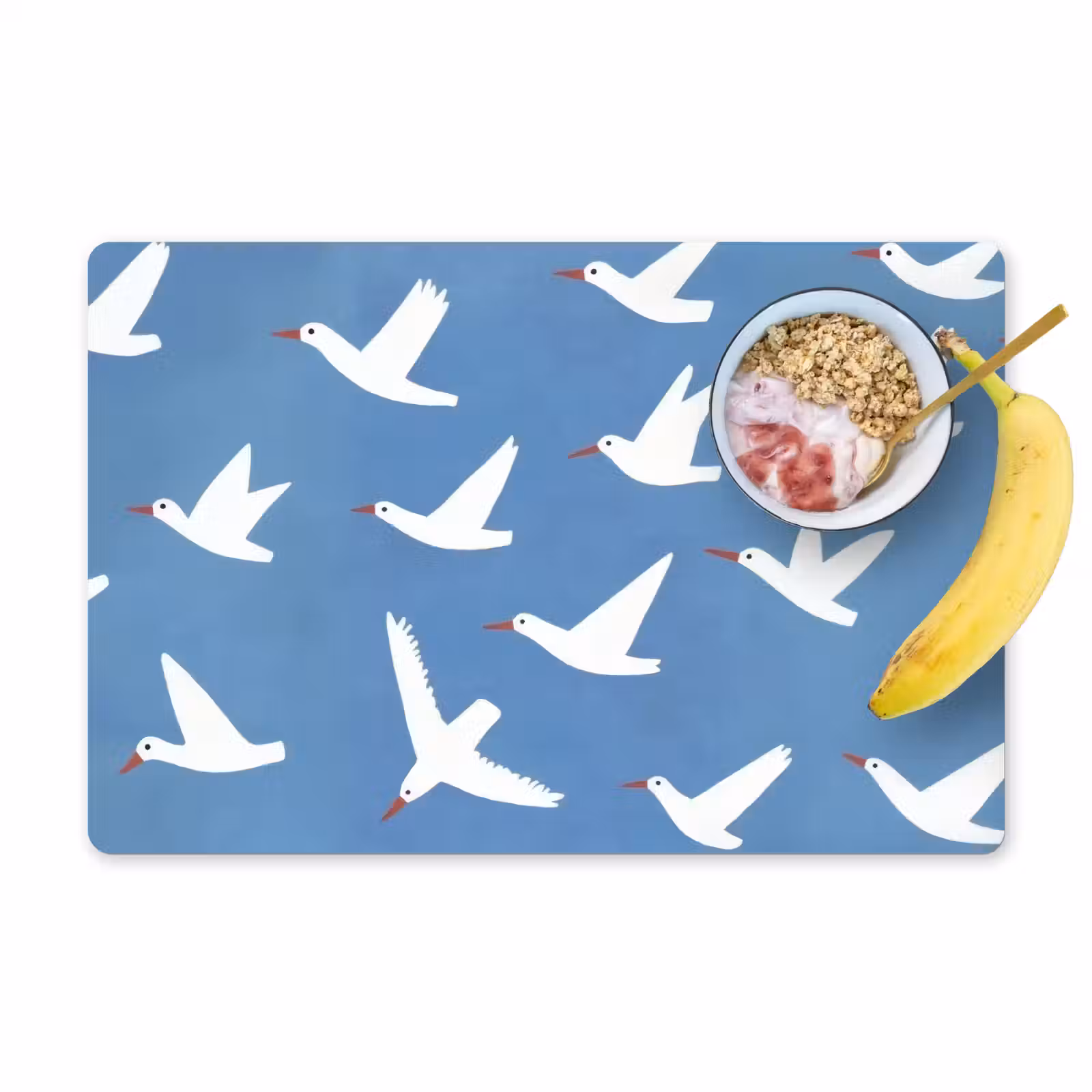 Sets de table en vinyle - Oiseaux - Blanc - Motif — 1