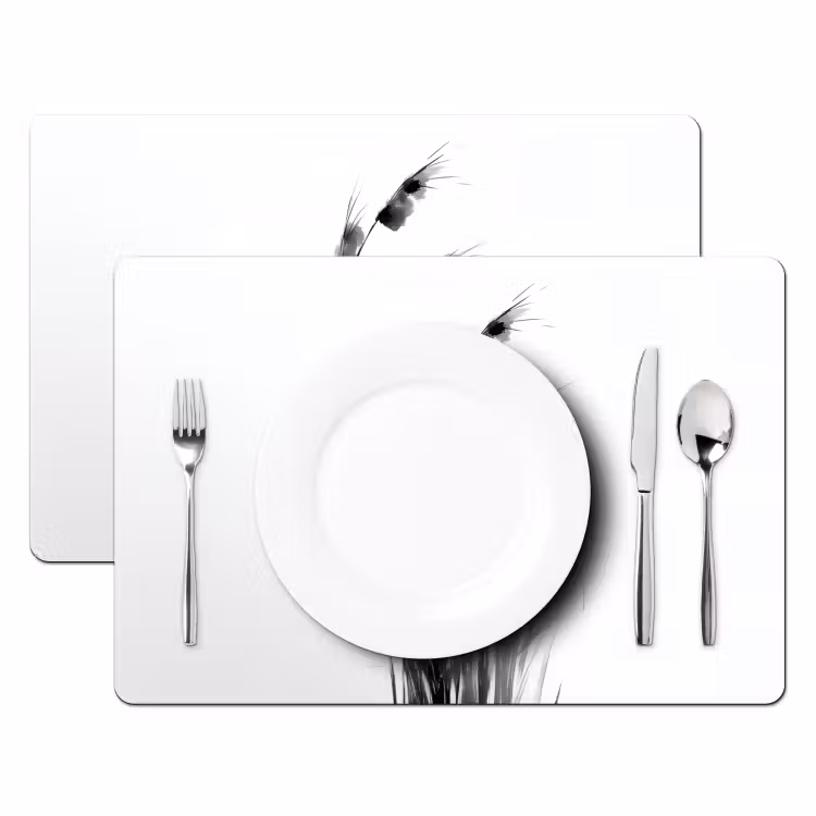 Sets de table en vinyle - Minimalist - Stalks - White — 2