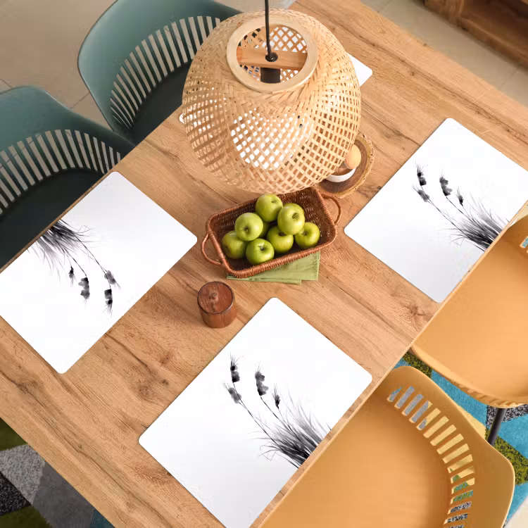 Sets de table en vinyle - Minimalist - Stalks - White — 3