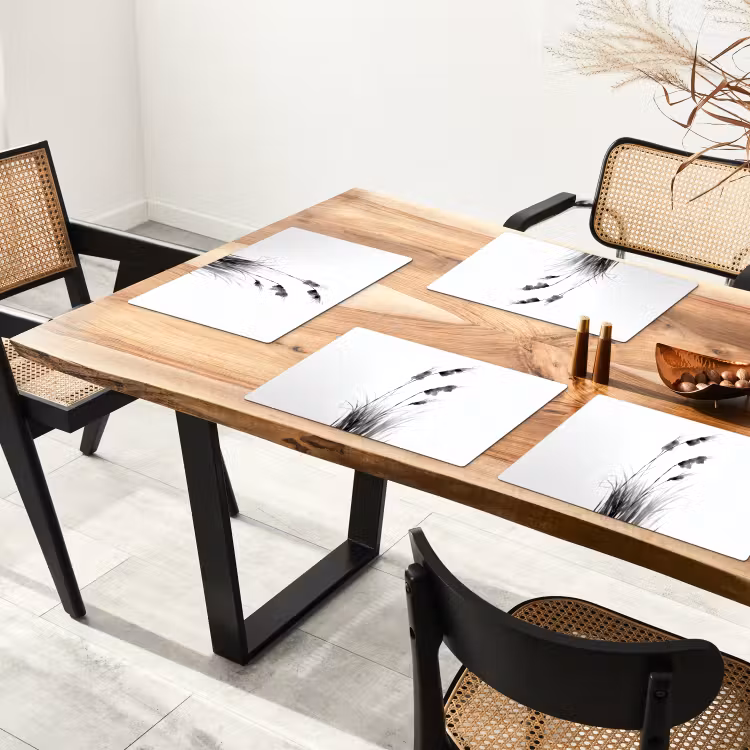 Sets de table en vinyle - Minimalist - Stalks - White — 4