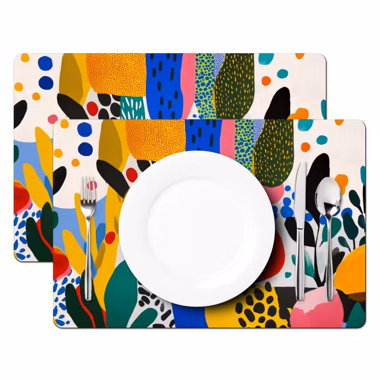 Sets de table en vinyle - Points - Formes - Moderne - Couleurs — 2
