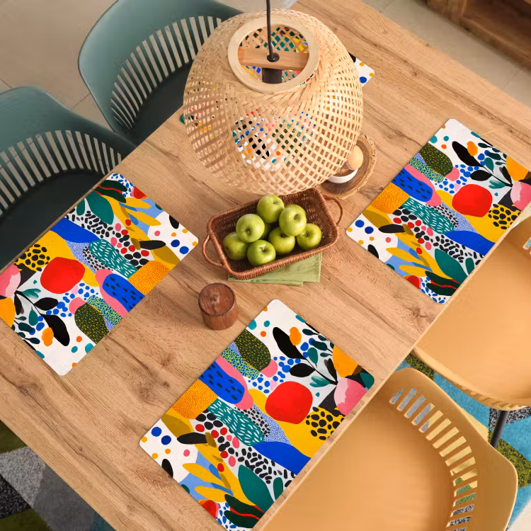 Sets de table en vinyle - Points - Formes - Moderne - Couleurs — 3