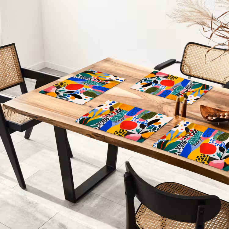 Sets de table en vinyle - Points - Formes - Moderne - Couleurs — 4