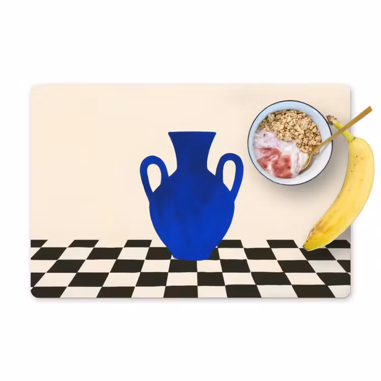 Sets de table en vinyle - Vase - Bleu - Bloqué - Moderne — 1