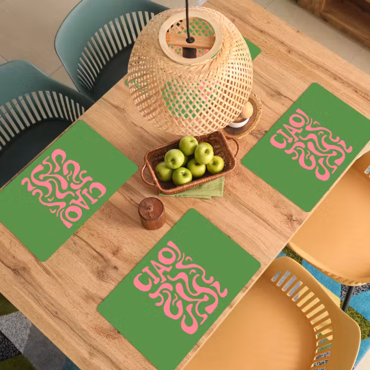 Sets de table en vinyle - Abstrait - Rose - Ciao - Formes — 3