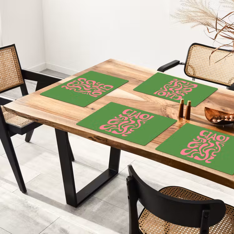 Sets de table en vinyle - Abstrait - Rose - Ciao - Formes — 4