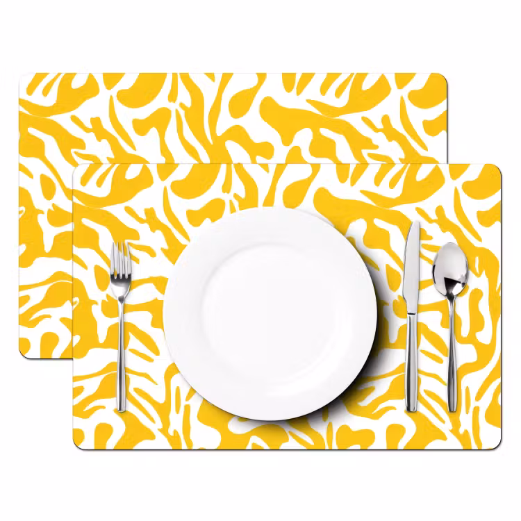 Sets de table en vinyle - Formes - Blanc - Abstrait — 2