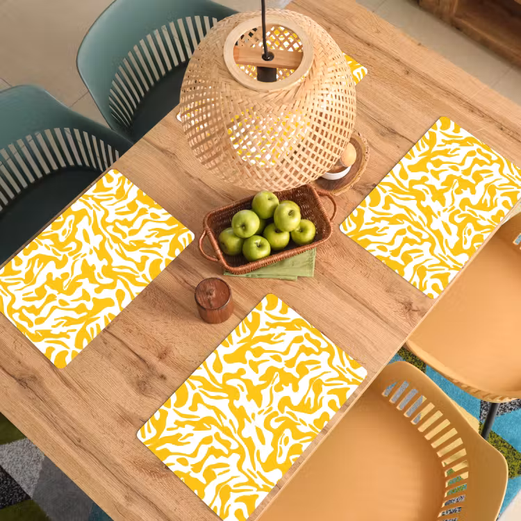 Sets de table en vinyle - Formes - Blanc - Abstrait — 3
