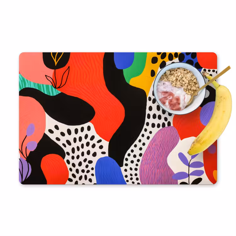 Sets de table en vinyle - Abstrait - Formes - Couleurs - Points — 1