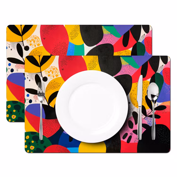 Sets de table en vinyle - Formes - Points - Coloré — 2