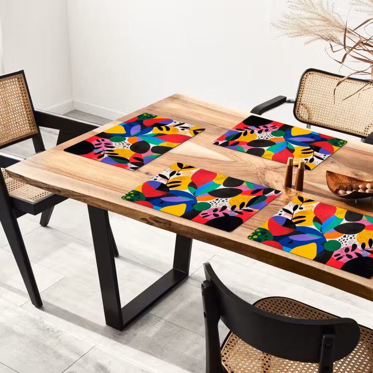 Sets de table en vinyle - Formes - Points - Coloré — 4