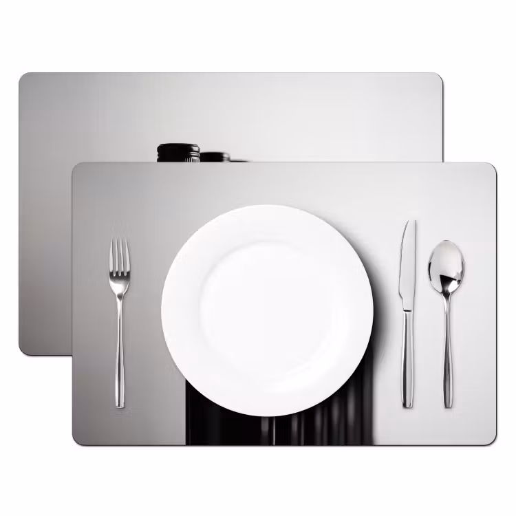 Sets de table - Bouteilles de vin - Noir - Minimaliste — 2