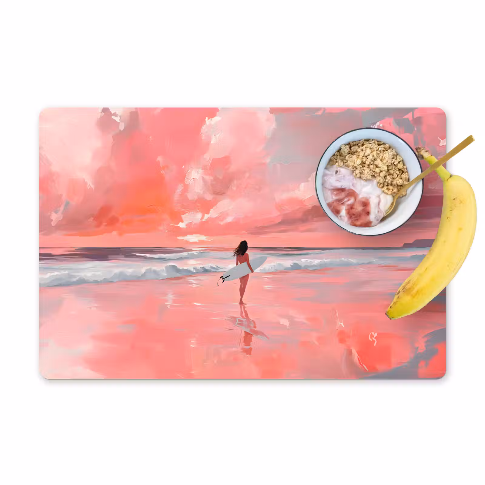 Sets de table en vinyle - Rose - Surf - Mer — 1