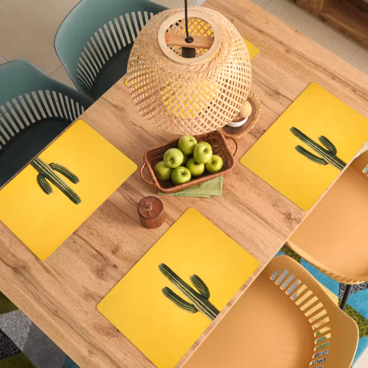 Sets de table en vinyle - Cactus - Vert - Minimaliste — 3