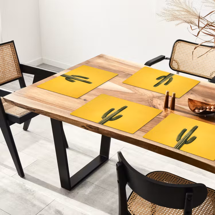 Sets de table en vinyle - Cactus - Vert - Minimaliste — 4