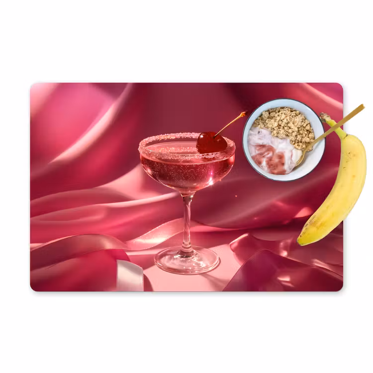 Sets de table en vinyle - Cocktail - Rose - Luxe — 1