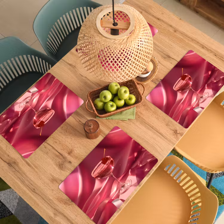 Sets de table en vinyle - Cocktail - Rose - Luxe — 3