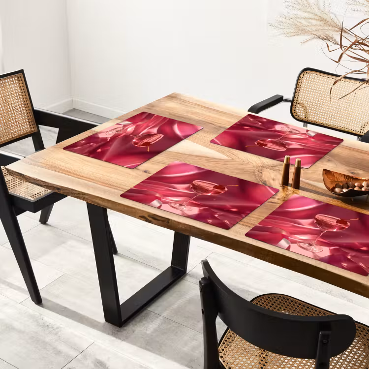 Sets de table en vinyle - Cocktail - Rose - Luxe — 4