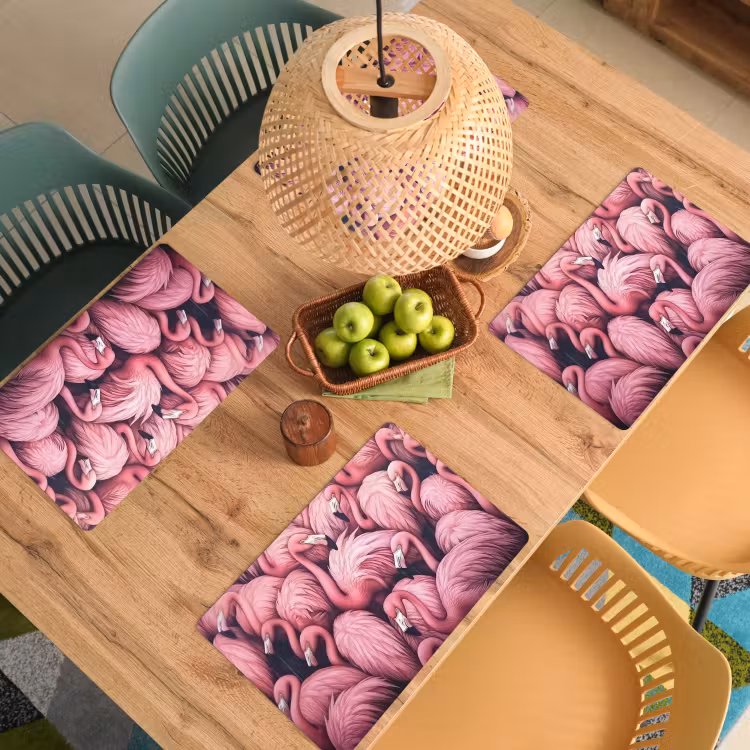 Sets de table en vinyle - Flamant - Rose - Animaux — 3