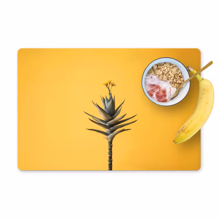 Sets de table en vinyle - Plante - Minimaliste - Fleur - Jaune — 1