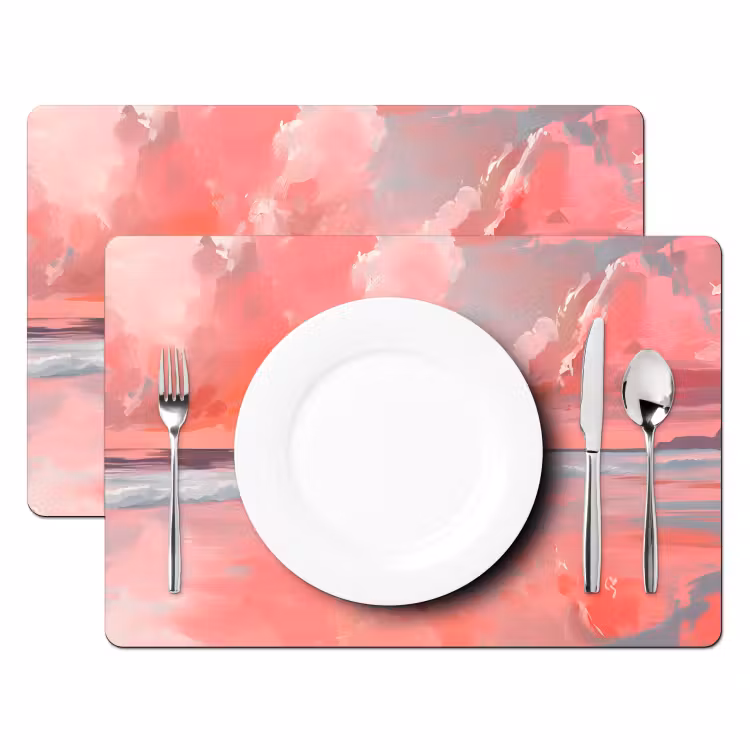 Sets de table en vinyle - Rose - Surf - Mer — 2