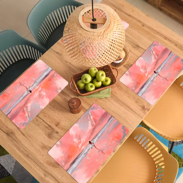 Sets de table en vinyle - Rose - Surf - Mer — 3