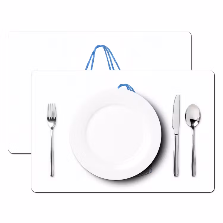 Sets de table en vinyle - Sac - Bleu - Citrons - Illustration — 2