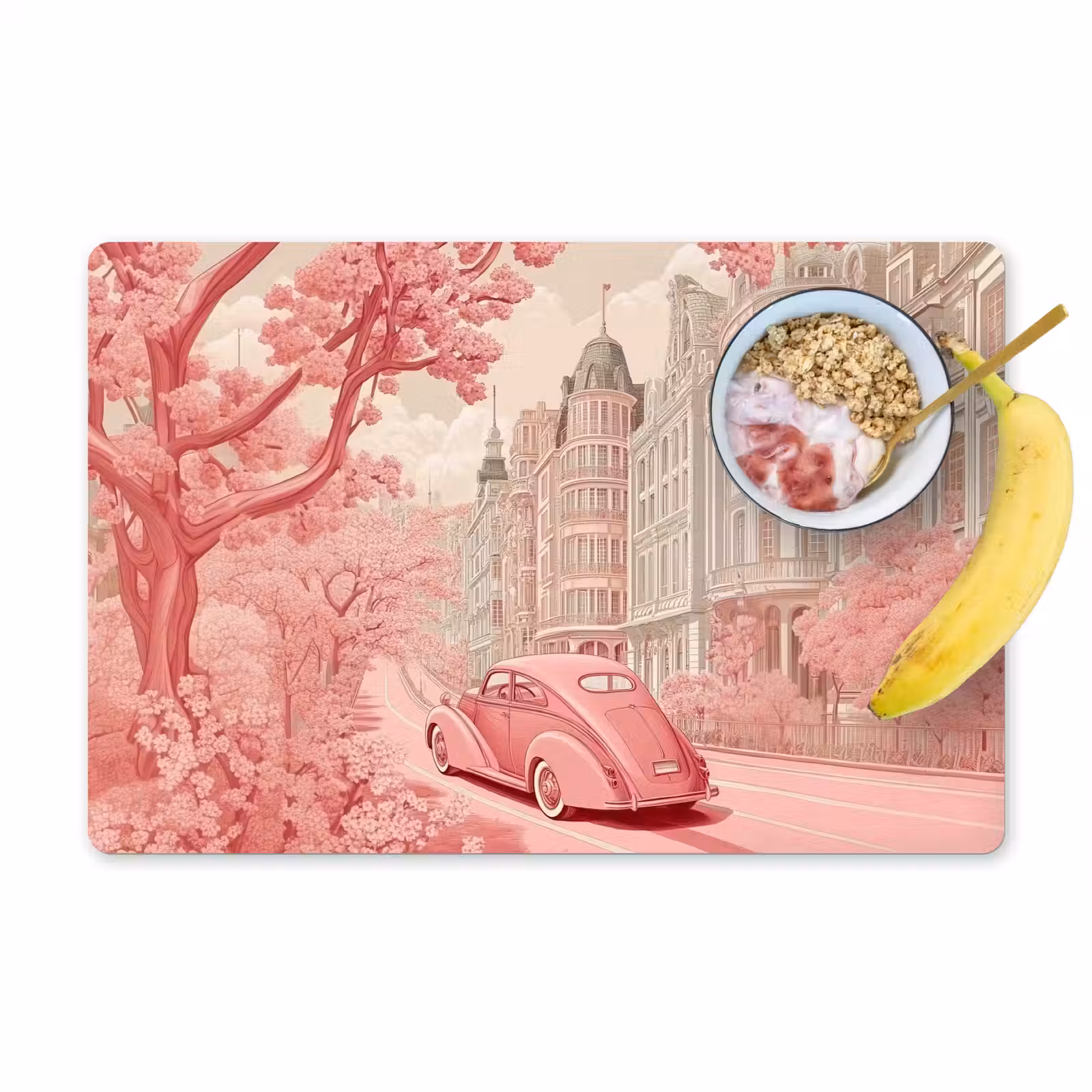 Sets de table en vinyle - Ville - Voiture - Rose — 1