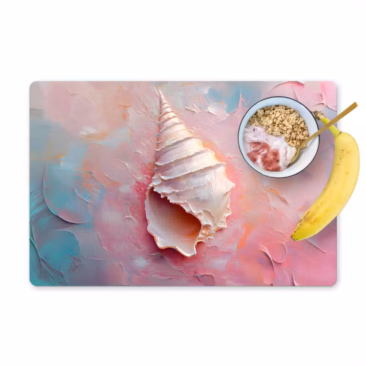 Sets de table en vinyle - Coquille - Pastel - Rose — 1