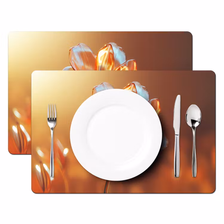 Sets de table en vinyle - Lunettes - Fleur - Soleil — 2