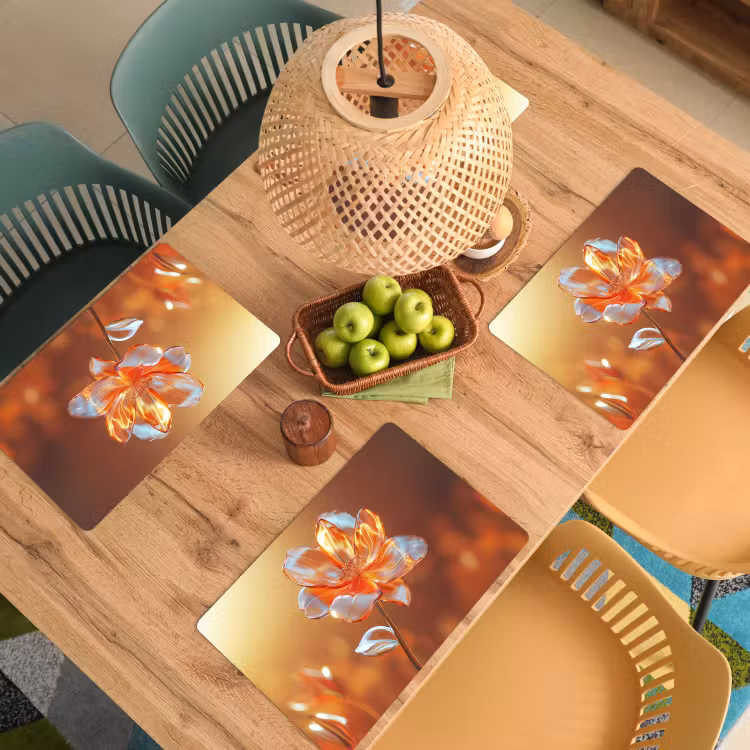 Sets de table en vinyle - Lunettes - Fleur - Soleil — 3