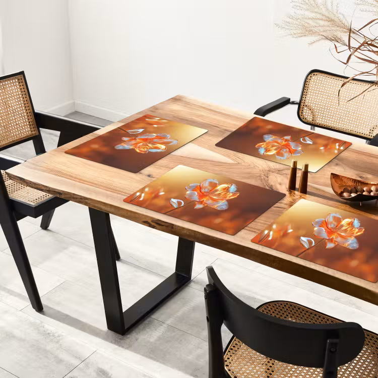 Sets de table en vinyle - Lunettes - Fleur - Soleil — 4