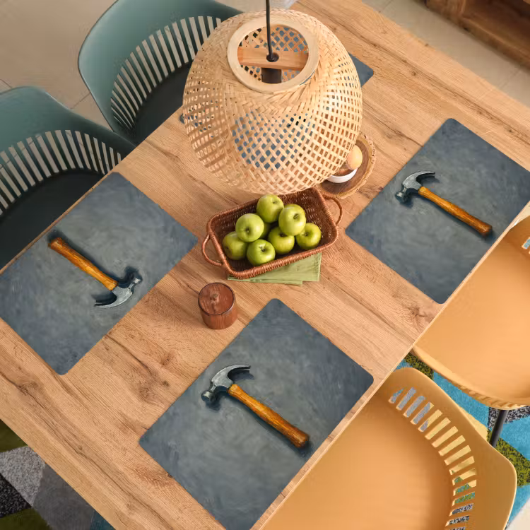 Sets de table en vinyle - Marteau - Peinture - Outils — 3