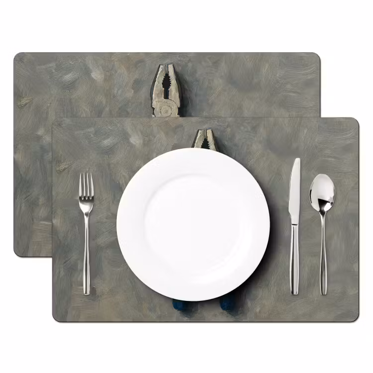 Sets de table en vinyle - Pince - Peinture - Texture - Peinture — 2